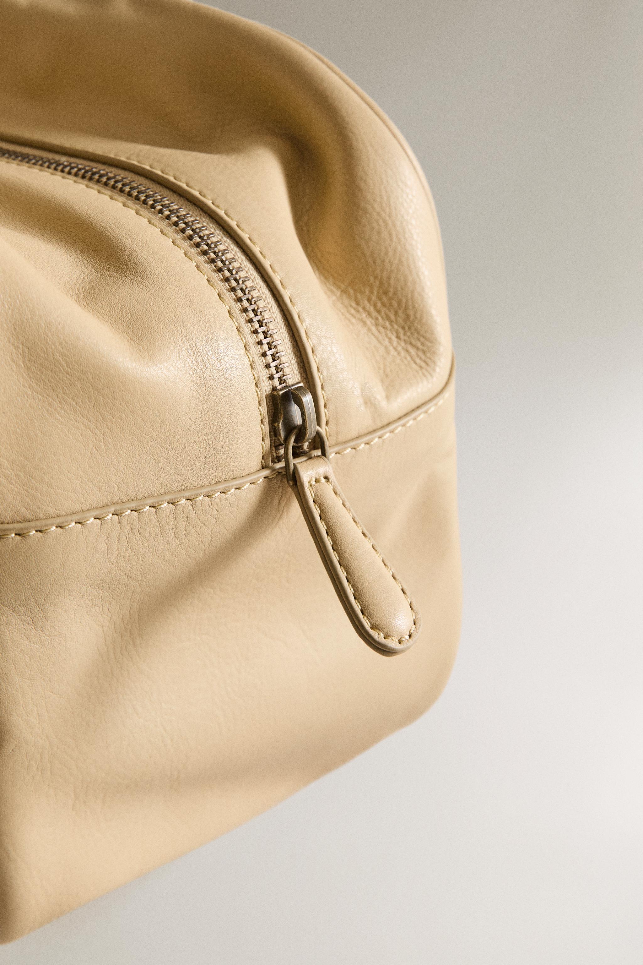 LEATHER SHOE BAG